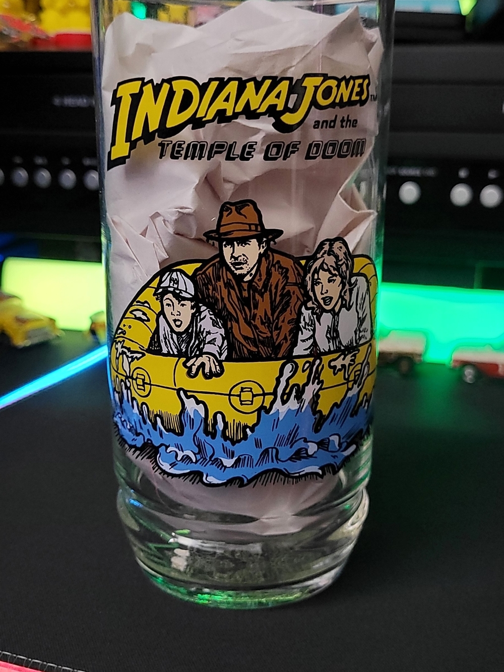 1984 Indiana Jones Temple of Doom 7Up Glass